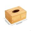 Bamboo Прямоугольный диспенсер для салфеток для офисной столешницы