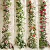2.4m Artificial Bloom Simulation Silk Rose Flower Vine Ivy Home Wedding Decor