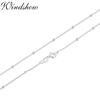 Тонкие бусины из чистого серебра 925 пробы, 35-80 см, цепочка-колье, ожерелья для женщин и девочек, ювелирные изделия, ошейники, колье, кетинг