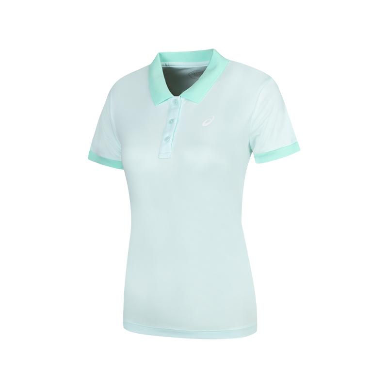 Asics Soft Comfortable Classic Stylish Tennis Polo Shirt Women Tops Light-Green 2042A215-414