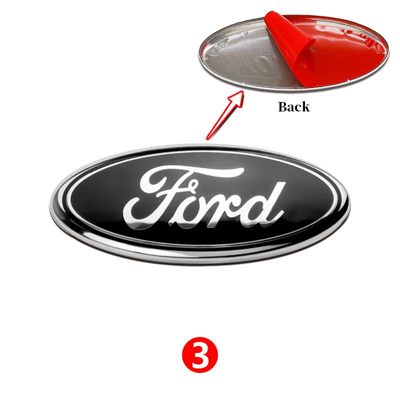 11.5cm Car Front Grille Logo Trunk Accessorie Hood Sticker For Ford Focus Fiesta mk6 mk7 Mondeo Ranger S-MAX Kuga EcoSport B-MAX