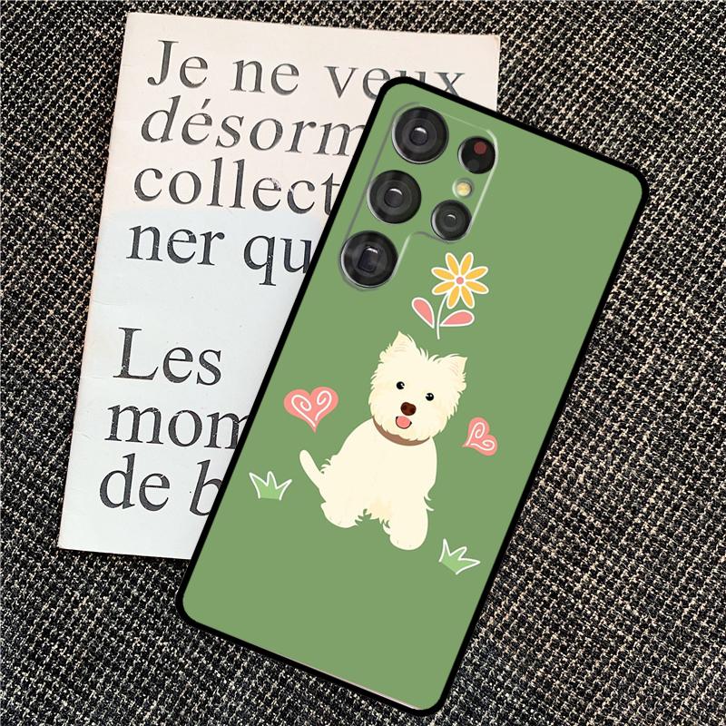 West Highland Terrier Westie For Samsung Galaxy S24 S23 Ultra S22 S20 S21 FE S8 S9 S10 Note 10 Plus 20 Ultra Phone Case