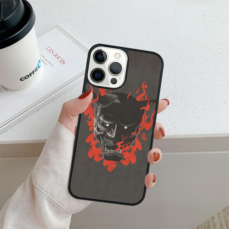 Чехол для телефона с демоном Хання Они для iPhone 17 Air 16 pro max 15 14 plus 12 13 Защитная крышка coque