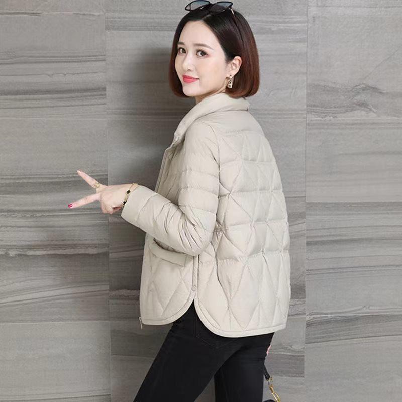 Women's Plus-size Thin Light Down Cotton Short Coat Autumn Winter Loose Cotton Jacket Winter Light Cotton Jacket