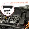 6 Port Vacuum Block Intake Manifold Kit Aluminum Alloy Boost Manifold Universal Vacuum Block 1/8NPT for Car Truck Turbo
