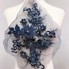 1Pcs Flowers Beaded Lace Patch Applique Embroidery Sewing On Repair For Dress Clothing Costume 37*24CM