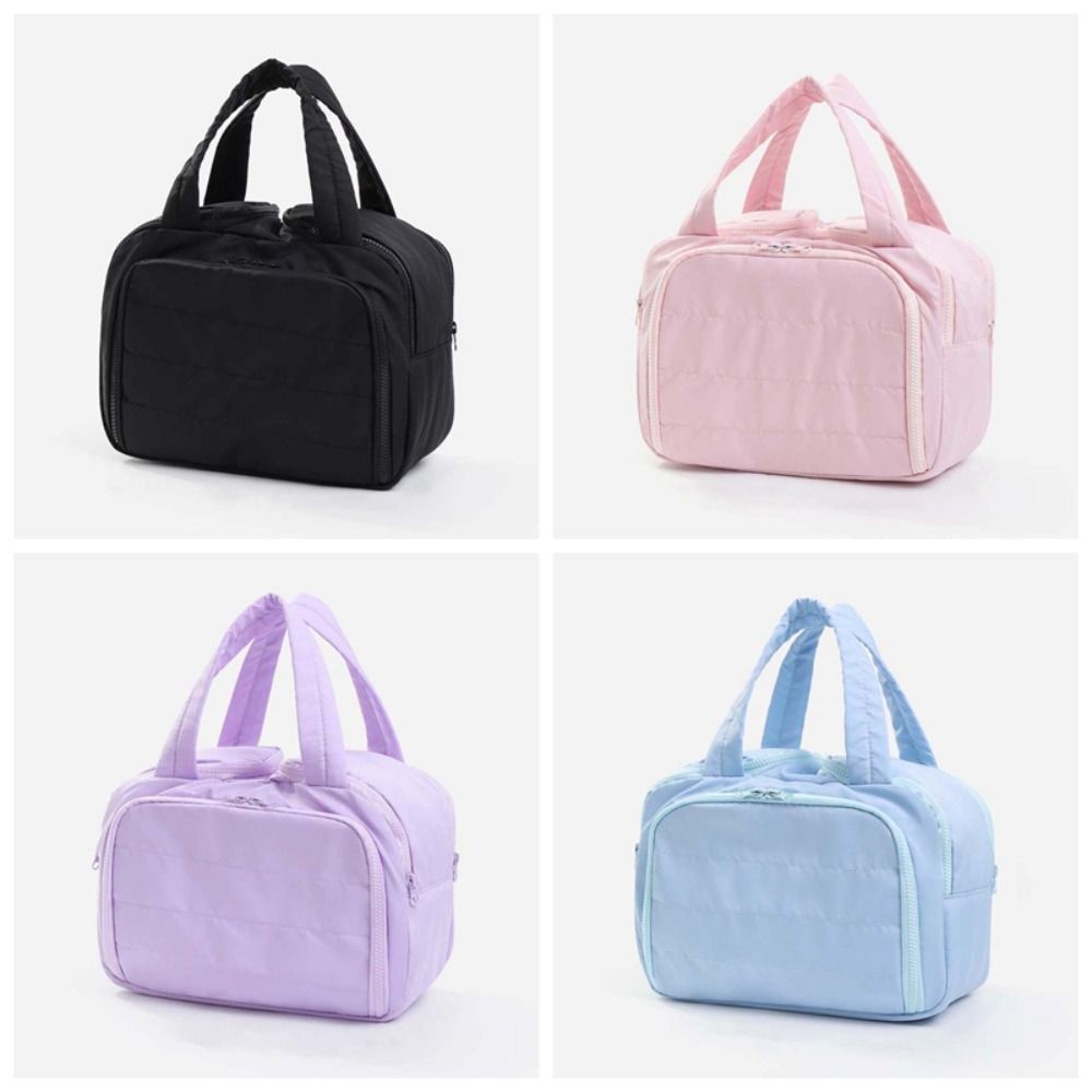 Хлопковая однотонная косметичка Kawaii Сумочка для макияжа Мягкая портативная косметичка для туалетных принадлежностей Хранение