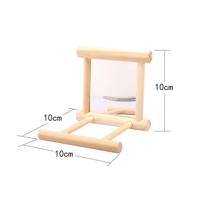 Bird Mirror With Perch Bird Perch Mirror Toy Stand Bird Toy Cockatiels Cage