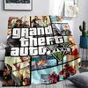 1 шт. Фланелевое одеяло с принтом GTA, Высококачественное, Удобное для всех сезонов, Декор для дома, Тепло и уют, Идеально для Рождественских подарков