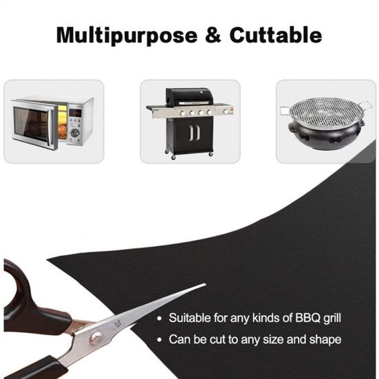 Yousheng BBQ Mat Oven Liner Heavy Duty Reusable Stovetop Protector Heat Resistant Gas Toaster Microwave Drip Liner Non-Stick Grill Baking Mat