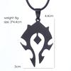 ZRM Jewelry Stainless steel Pendant World of Warcraft Horde Alliance Logo Necklace Men Gifts