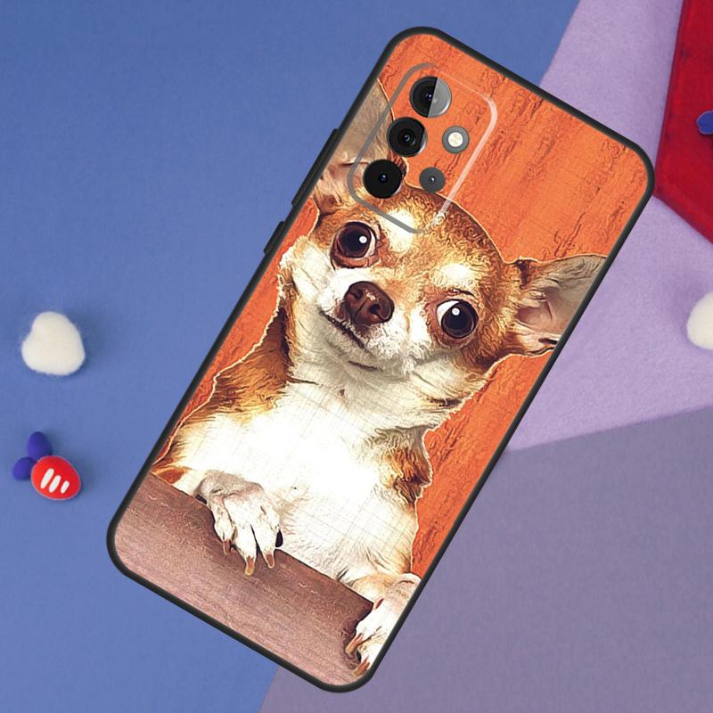 Чехол-мультяшная собачка чихуахуа для Samsung Galaxy A14 A24 A34 A54 A12 A22 A32 A52 A13 A33 A53 A73 A51 A71 Задняя крышка