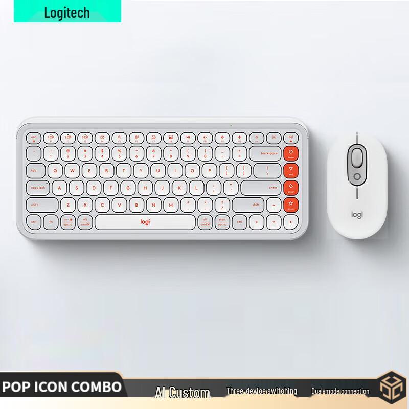 Комплект беспроводной клавиатуры и мыши Logitech POP ICON