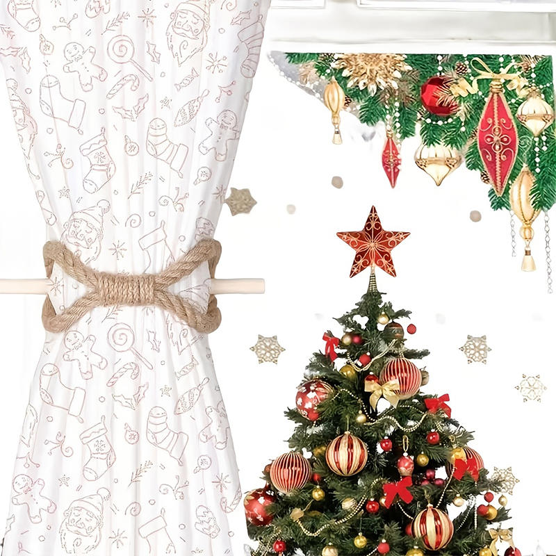 Подхваты для штор из пеньковой веревки в деревенском стиле в стиле бохо, простые декоративные держатели для штор