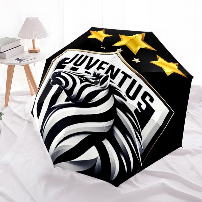 1pc Juventus Umbrella, Sun Protection, And UV Shielding. It Has Eight Sturdy Ribs for Outdoor Use And Perfect As a Holiday Gift