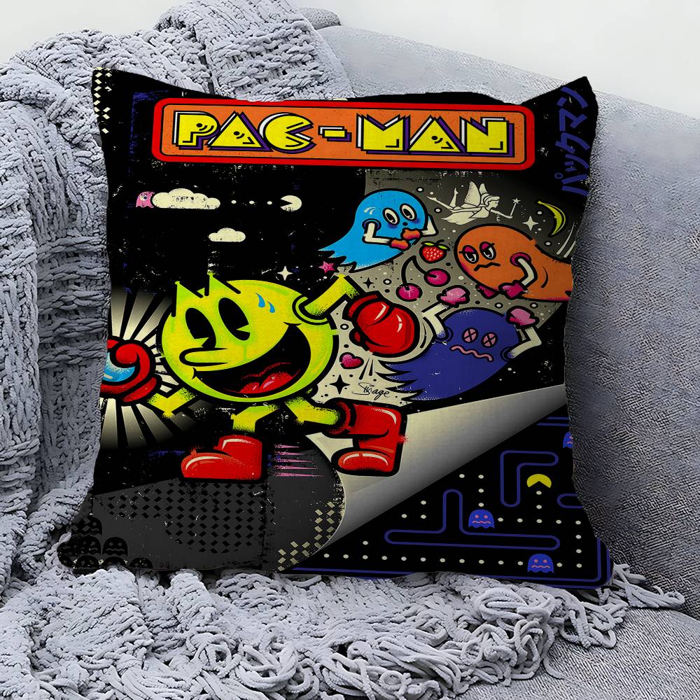 Игровой P-Pac M-Man Декоративная Подушка для Эстетики Комнаты Наволочка Домашний Декор Спальня Диван-Кровать Подушка для Дивана 45X45