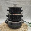 3 Piece Enamel Mini Pot Set Kitchen Baby Food Home Decor Deep Gifts Cookware