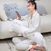 Plush Cartoon Cat Toy Stuffed Doll Sleeping Bed Headrest Decoration Kids Gift