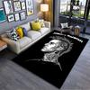 Punk Style Black and White Carpet suitable as a non-slip mat for the living room or bedroom sofa