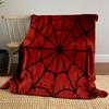 Red and Black Spiderweb Design print blanket soft and cozy perfect for the living room bed sofa or a nap,gift