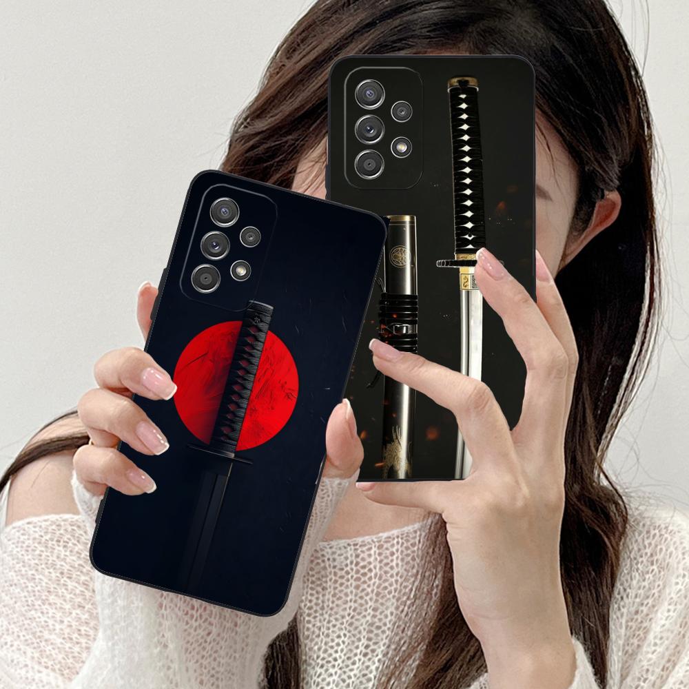 Katana Samurai Ronin Sakura Phone Case for Samsung Galaxy A56 55 54 53 52 51 36 35 34 23 16 15 5G Colorful Cover Pretty Cover