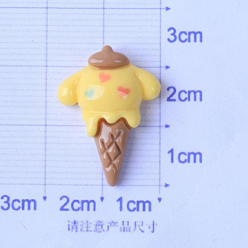 10 Pcs New Cute Bright Surface Cartoon Animal Ice Cream Resin Scrapbook Diy Jewelry Wedding Hairpin Accessories A84