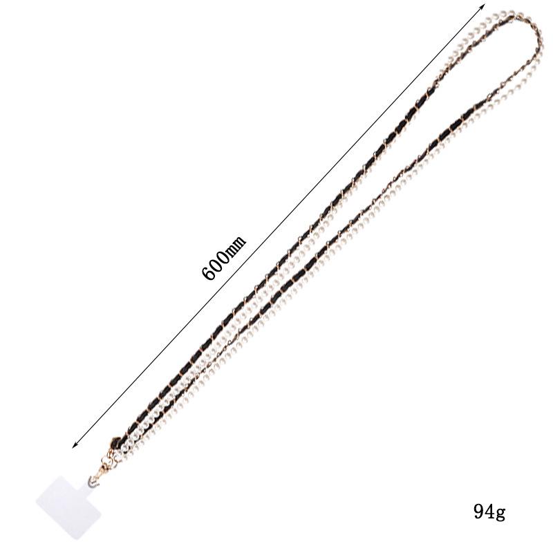 Pearl Mobile Phone Chain Necklace - Crossbody Lanyard for Women