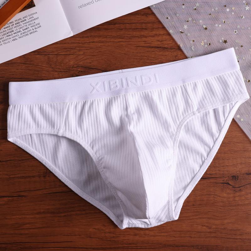 Мужское нижнее белье из чистого хлопка, дышащие трусы-треугольники, молодежные мужские трусы U-образной формы, сексуальные однотонные простые шорты