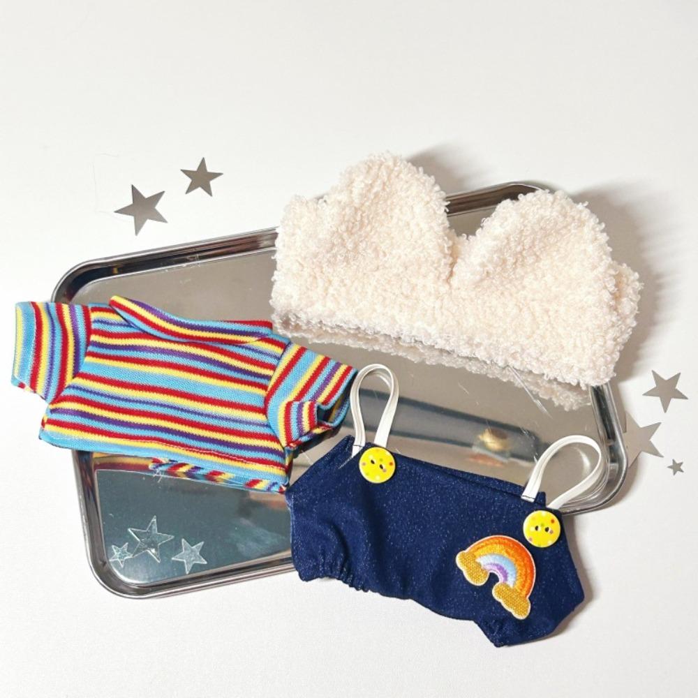 Cartoon 20cm Dolls Clothing Set Cool Cute Miniature Dress Suit Fashion Cosplay Clothes  Cotton Doll