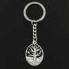 Модный брелок 34x24 мм Мировое Дерево Серебряного Цвета Подвески DIY Мужские Ювелирные Изделия Автомобильный Брелок Кольцо Держатель Сувенир Для Подарка