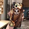Чехол для телефона Carcasa Funda Для iPhone 17 Pro Max 17 Air 16 15 14 13 Pro Max 15 16 Pro 15Plus Милый Мультяшный Филин
