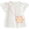 David Bella Girls' Puff Sleeve Short Sleeve T-shirt