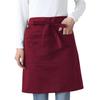 Ibutsu-shi Short Apron, Plain, Below-the-Waist Apron, Wrinkle-Resistant, Dust-Resistant, Unisex, for Chefs, Waiters, and Kitchen Cooks, Restaurants, a