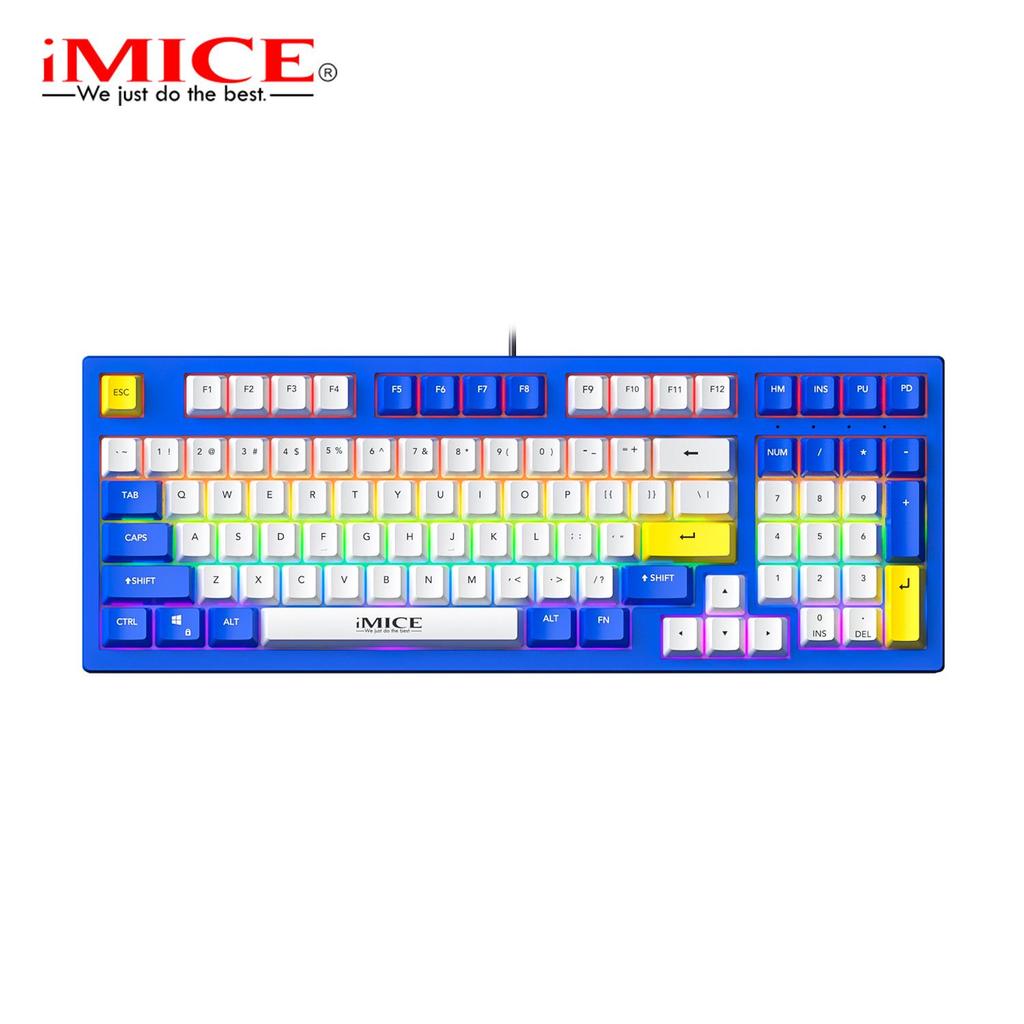 Механическая игровая клавиатура IMICE с синими, красными, чайными и черными переключателями