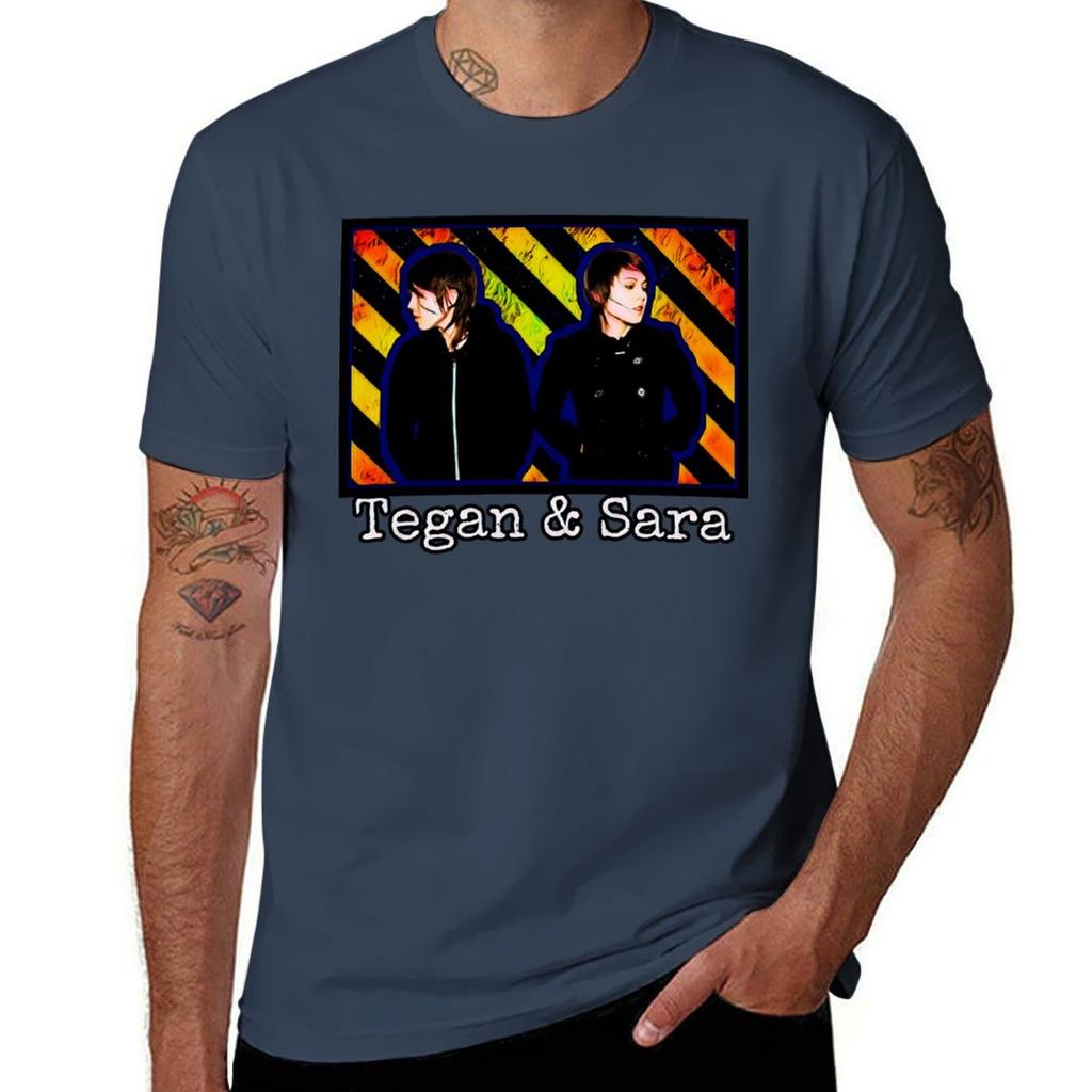 Tegan & Sara Retro T-shirt Anime T Shirts For Man T Shirts Designer Cotton Tshirt 100% T-shirt