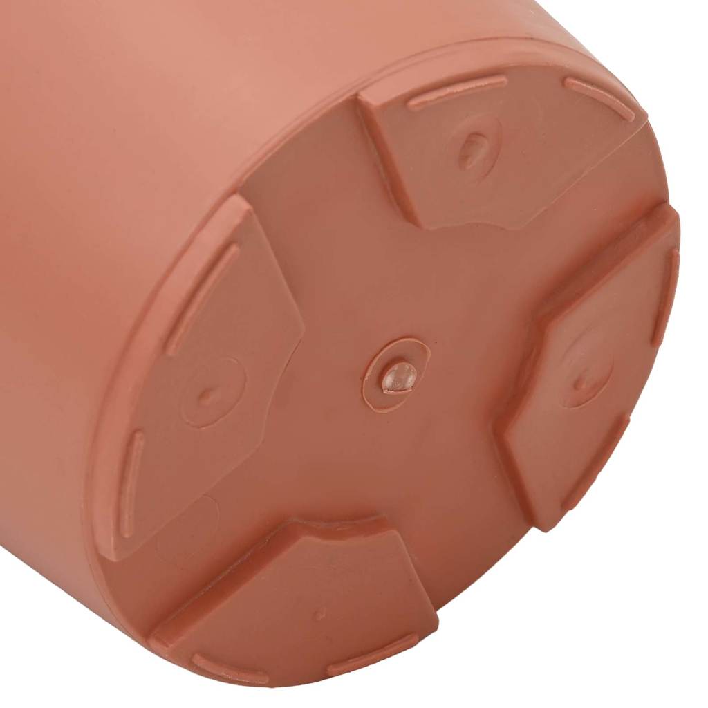 Flower Pots 6 pcs Terracotta Red Ø 12.5 x 10 cm Plastic