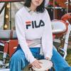 Fila Спортивная толстовка с круглым вырезом и большим принтом логотипа, унисекс, белая F51U044231FWT