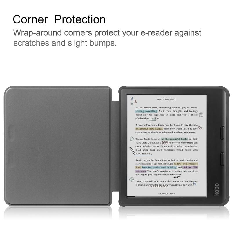 Для чехла Kobo Libra Colour 2024, 7-дюймовый чехол из смарт-кожи с рисунком, для чехла Kobo Libra Colour, чехол с функцией сна, 7 дюймов