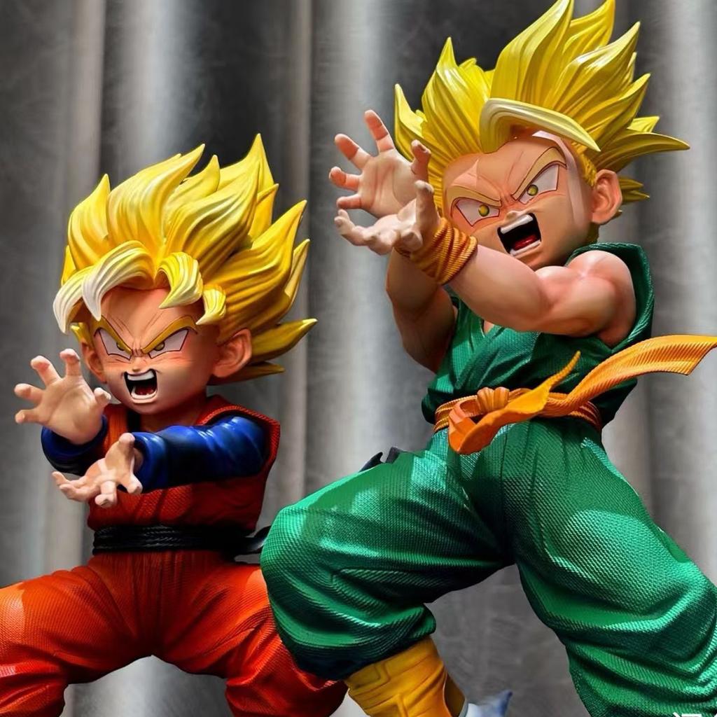 Dragon Ball Trunks Energy Wave Figure Super Form SSj3 8.26Inch/21cm Can be move PVC Battle Figure Anime Favorite Toys Gifts
