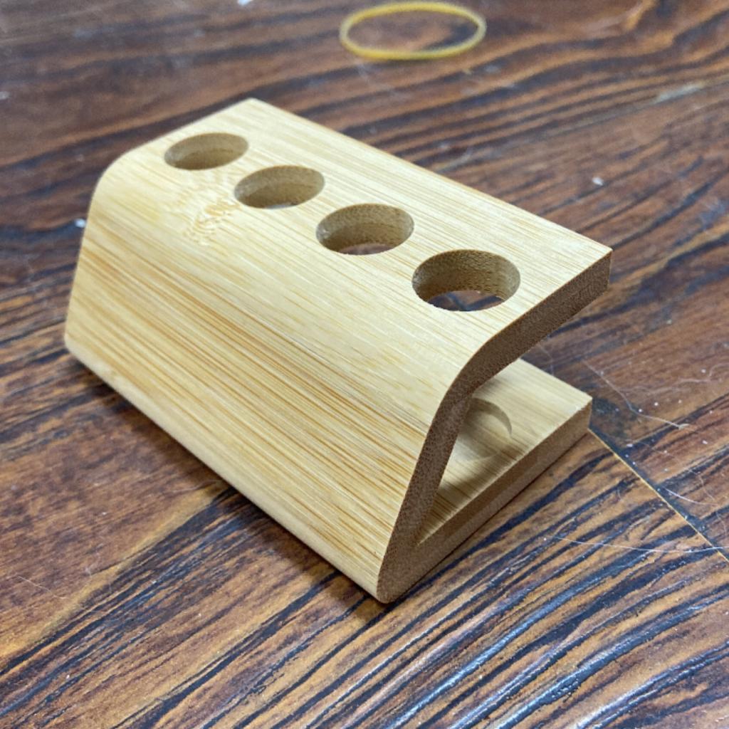 Heads Holder Accessories Wood Counter Organizer Rack for Countertop