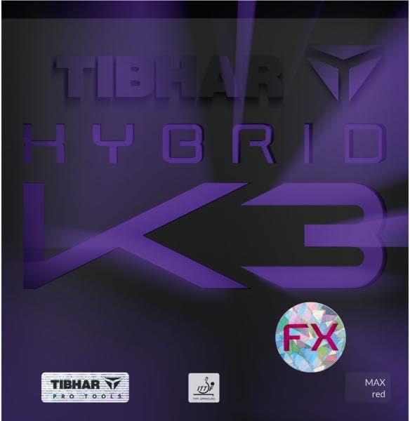TIBHAR Накладка для настольного тенниса Hybrid K3 FX Max Красная