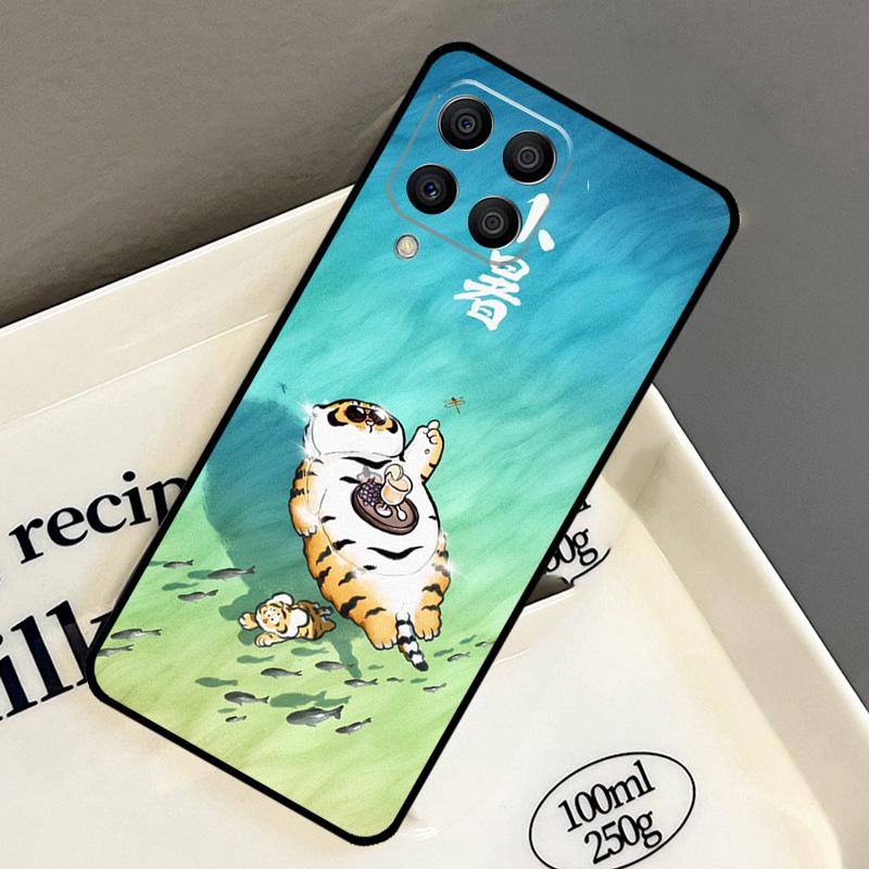 Cartoon Fat Tiger Case For Samsung Galaxy M32 M12 M52 M15 M35 M55 M31 M56 M36 M16 M06 M13 M33 M53 M14 M34 M54