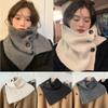 Soft Knitted Scarf Solid Color Neckerchief Wrap Winter Warm Cross Scarf Girls