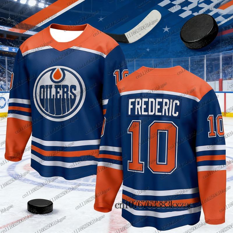 Осенне-зимние хоккейные майки для взрослых/детей Хоккейная майка Edmonton Oilers Повседневная спортивная хоккейная майка Хоккейная майка для родителя и ребенка