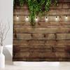 Shower Curtain 180 * 180Cm Retro Wooden Wall Printing, Waterproof, Mold Proof, And Non Perforated Bathroom Shower Curtain