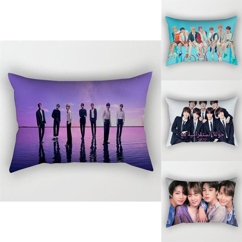 Подушка Kpop Bangtan Bts с принтом для мальчиков Наволочка Чехол Кровать Сиденье Квадратная Наволочка Дом