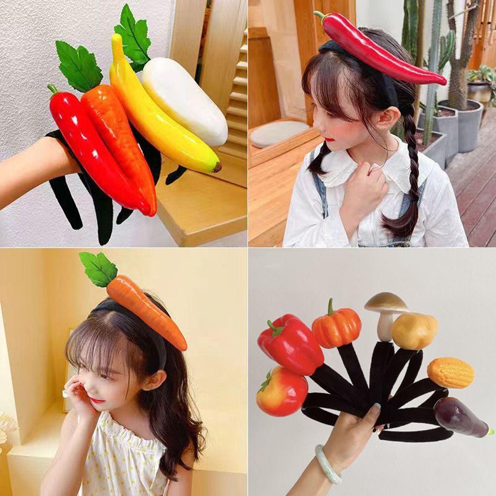 Banana Simulated Food Hair Hoop Tomato Vegetable Hair Bands Funny Fruits Headband Female/Girls