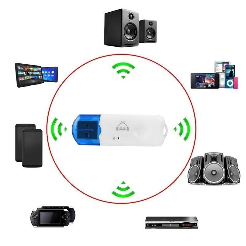 Smartphone Support A2DP Wireless USB Bluetooth Audio Receiver Adapter Dongle Audio USB Stereo for Car Earphone