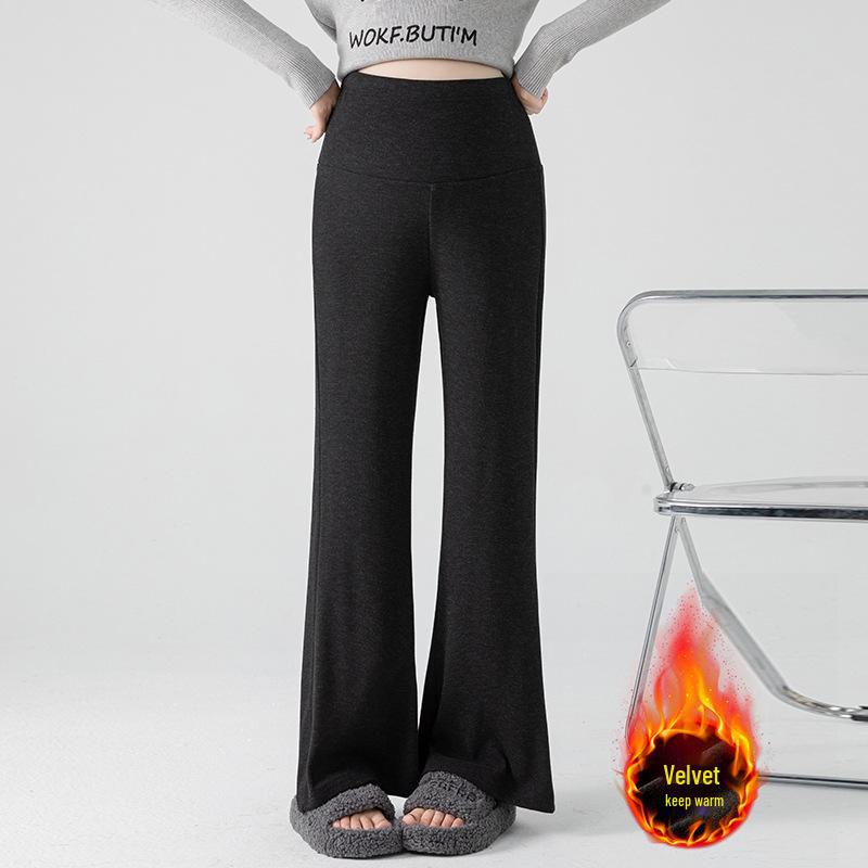 Новые свободные брюки-клеш для беременных с бархатом для осени/зимы