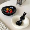 Керамическая десертная миска ручной работы, однотонная, для йогурта, бытовая, высококачественная посуда, для фруктового салата, завтрака, овсянки, йогурта